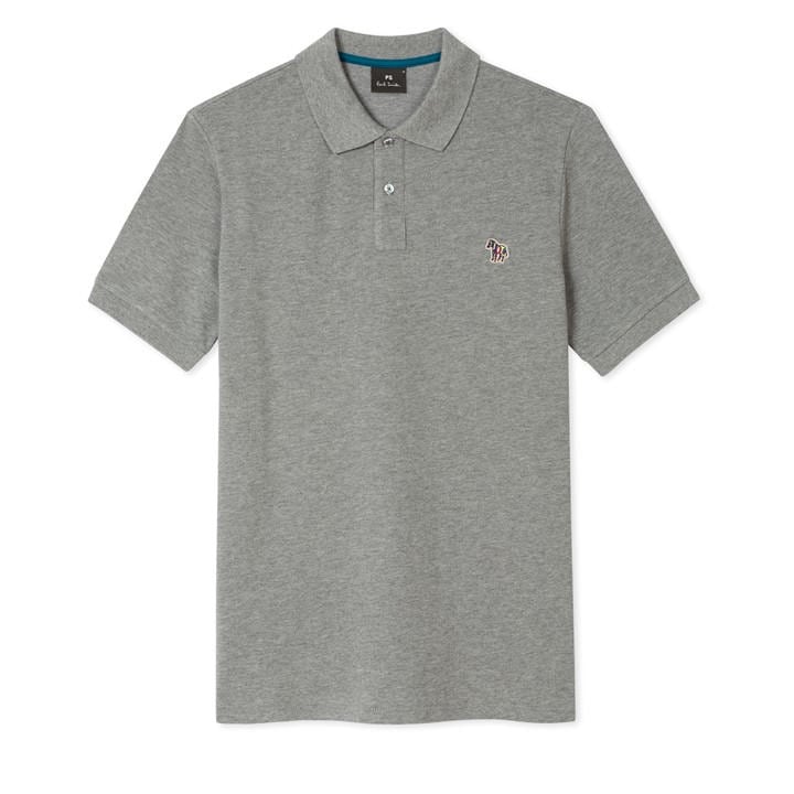 Ps Paul Smith Men's Grey Regular Fit Zebra Polo Shirt