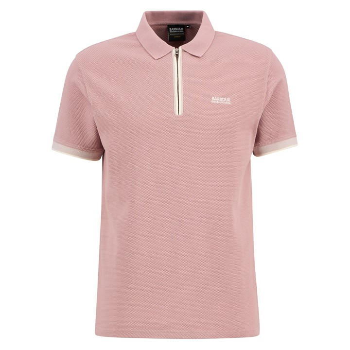 Barbour International Mens Swinford Polosh In Pink