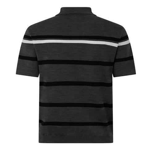 GUCCI - Men's GG Stripe All-Over Wool Short-Sleeve Polo Shirt