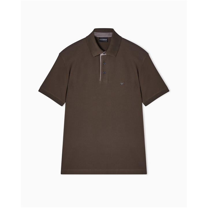 Emporio Armani Men's Brown Polo Shirt - M