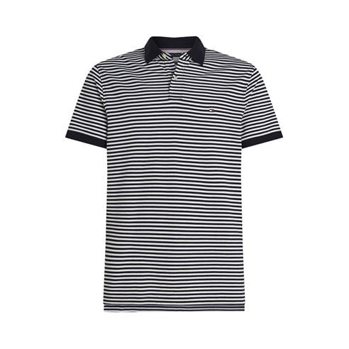 Tommy Hilfiger - Men's Stripe Piqué Short Sleeve Polo Shirt