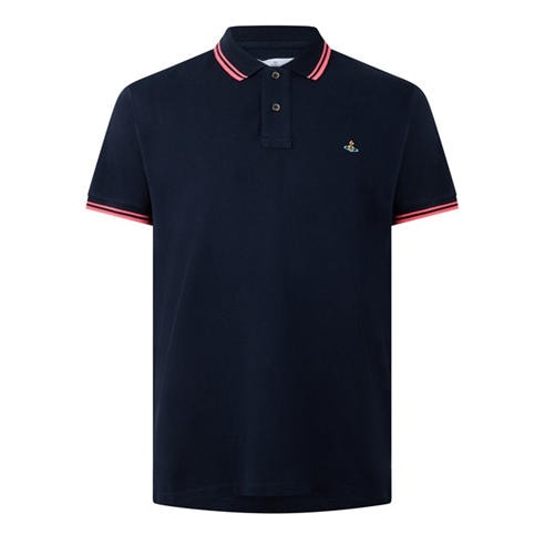 VIVIENNE WESTWOOD - Men's Tipped Cotton Polo Shirt