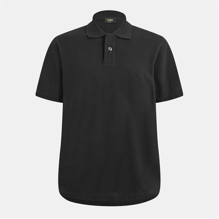 Fendi Men's Black Short Sleeve Polo Shirt - M