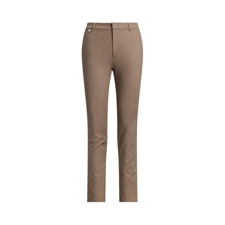 Lauren By Ralph Lauren Women's Brown Lakythia Straight Leg Trousers - Size 12