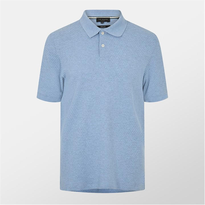 Ted Baker Men’s Redman Text Short-Sleeve Polo Shirt – Blue