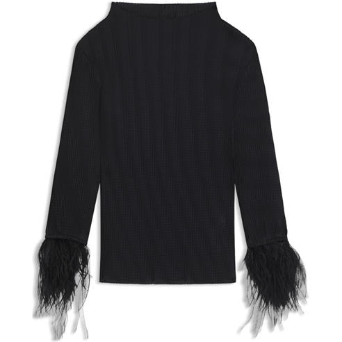 BOSS - Detachable Feather Cuff Jumper