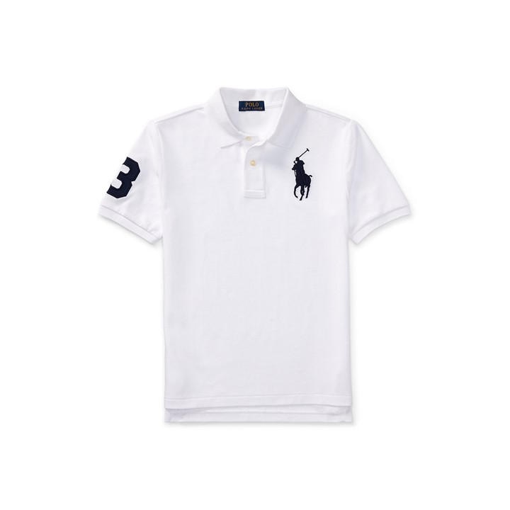 Polo Ralph Lauren Boys White Kids' Large Logo Short Sleeve Shirt - XL