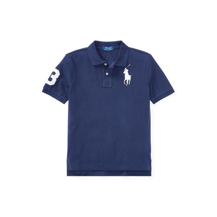 Polo Ralph Lauren Boys Blue Kids' Large Logo Short Sleeve Shirt - 0 - 2 Years