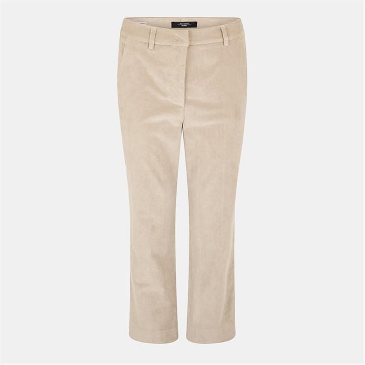 Weekend Max Mara Women's Beige Tailored Straight Leg Trousers