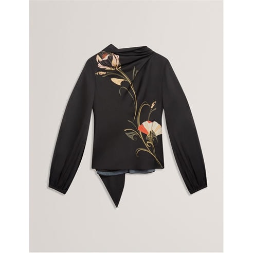 Ted Baker - Women's Tie Neck Long-Sleeve Blouse