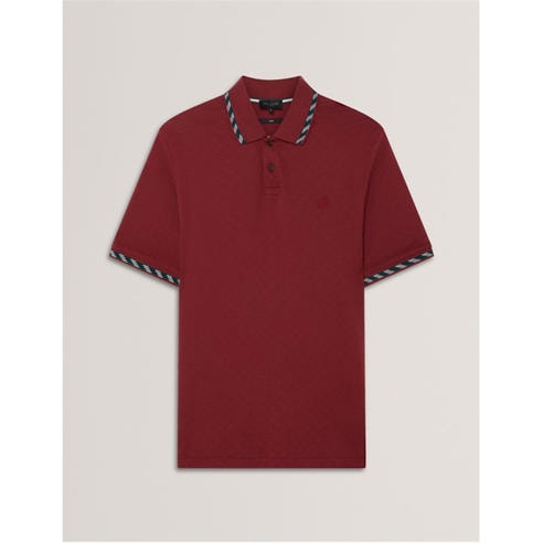 Ted Baker - Men's Jacquard Short-Sleeve Polo Shirt