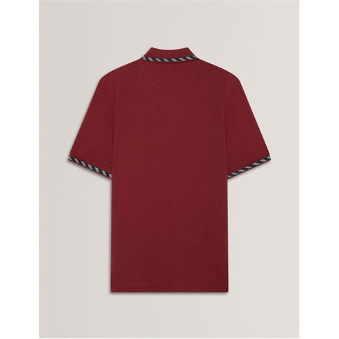 Ted Baker - Men's Jacquard Short-Sleeve Polo Shirt