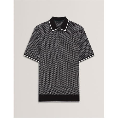 Ted Baker - Men's Texture Short Sleeve Polo Shirt