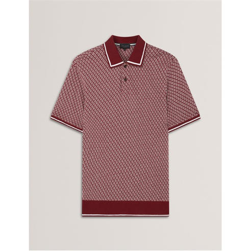 Ted Baker - Men's Texture Short Sleeve Polo Shirt