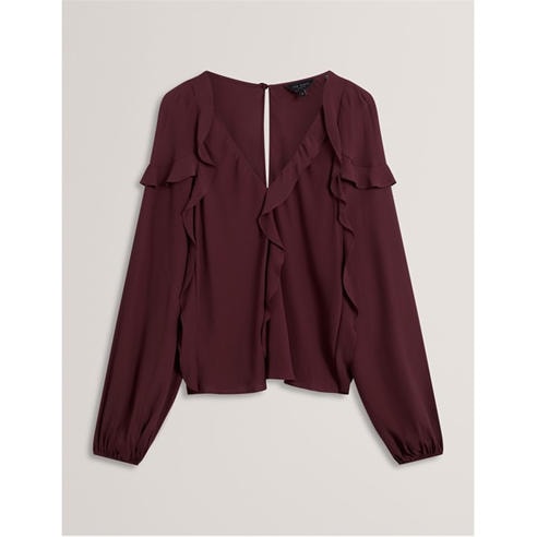 Ted Baker - Women's Long-Sleeve Frill Blouse
