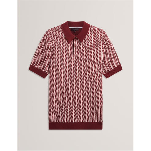 Ted Baker - Men's Herringbone Short-Sleeve Polo Shirt