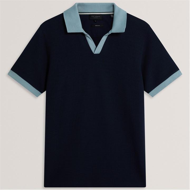 Ted Baker Men's Blue Ted Ss Txtopnnk Polo Sn62