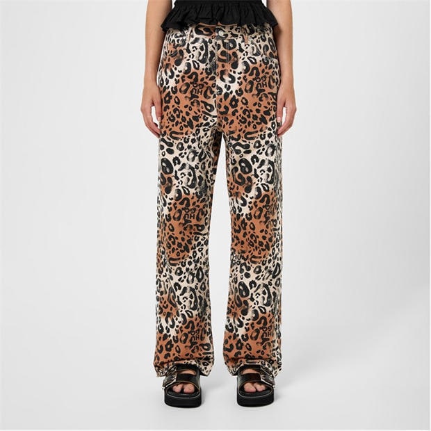 Hugo Hisanna Leopard Trousers,Specials : American Fashion Style Bags On Sale