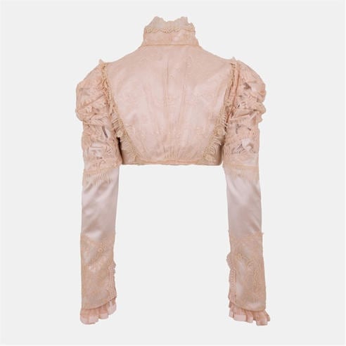 CHLOE - Women’s Cropped Fitted Silk Duchess Jacket