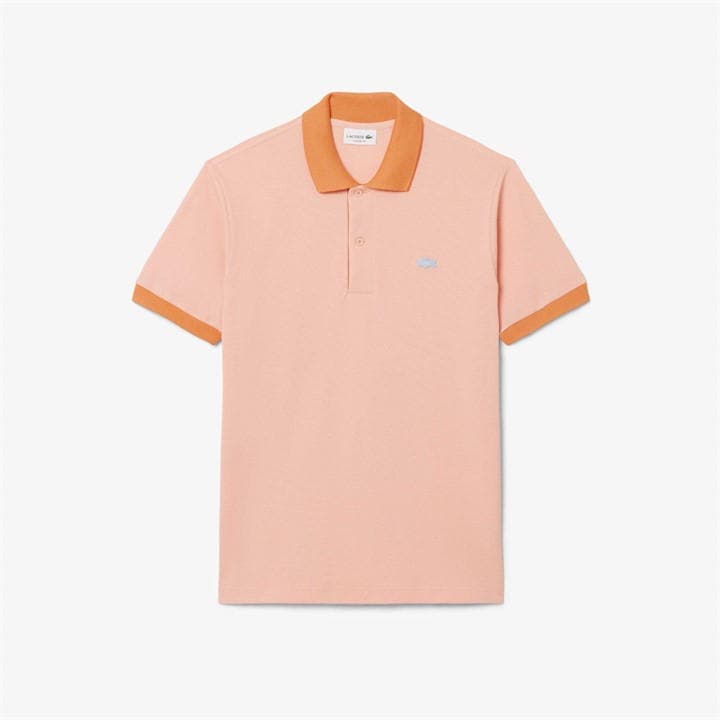 Lacoste Men's Pink Short Sleeve Polo Shirt - M