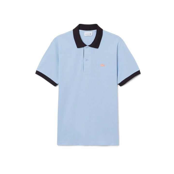 Lacoste Men's Blue Short Sleeve Polo Shirt - S