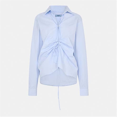 PRADA - Women's Long-Sleeve Tie Blouse