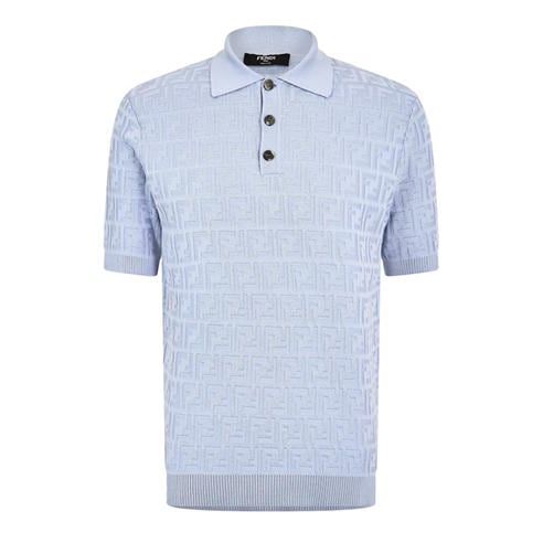 FENDI - Men's All Over FF Short Sleeve Polo Shirt