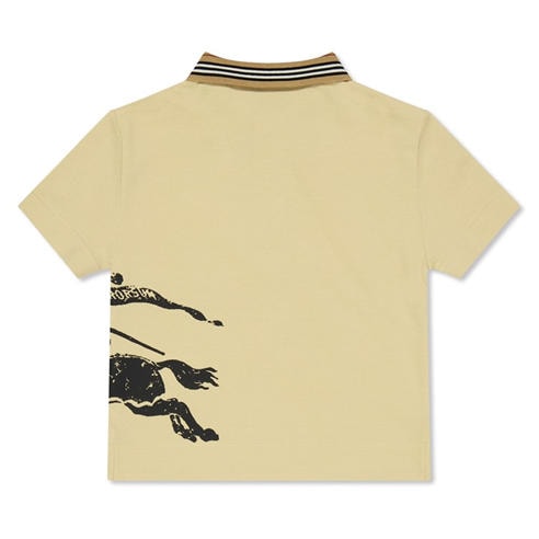 BURBERRY - Kids' Burb Logo Short Sleeve Polo Shirt