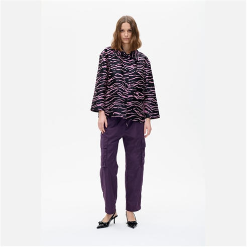 BAUM UND PFERDGARTEN - Womens Betina Long Sleeve Blouse - Mauve Orchid Zebra
