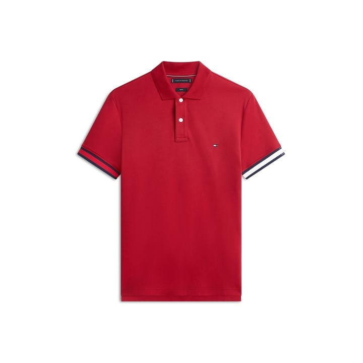 Tommy Hilfiger Men's Red Tommy Cuff Liqudpolo Sn62