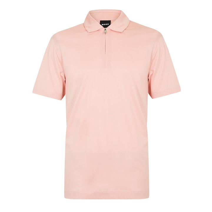 Boss Men's Pink H Paras Black Short Sleeve Polo Shirt