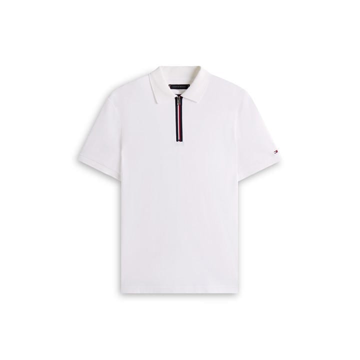 Tommy Hilfiger Men's White Tommy Zip Polo 2XL