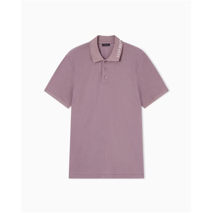 Emporio Armani Men's Pink Polo Beachwear