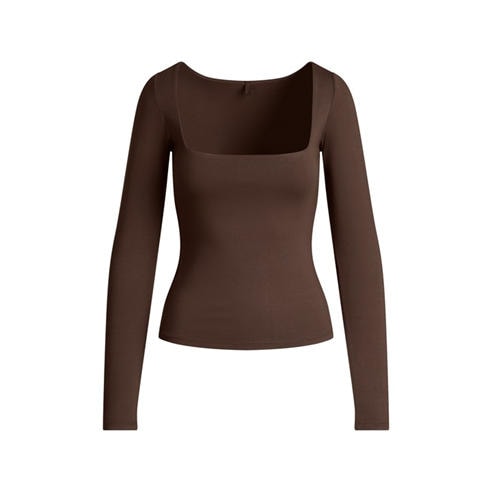 SKIMS - Women’s Smooth Layers Square Neck Long Sleeve Top