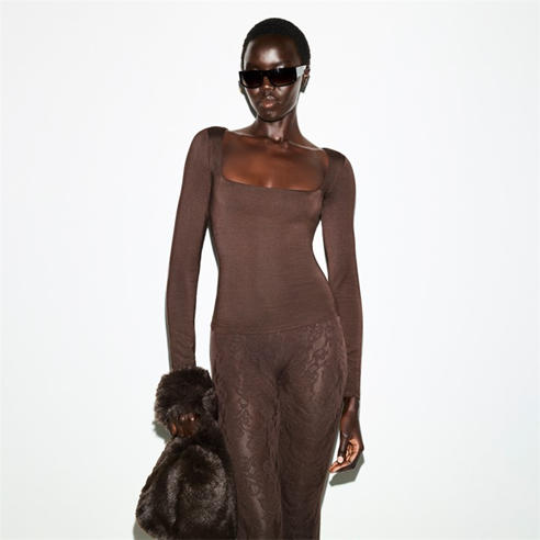 SKIMS - Women’s Smooth Layers Square Neck Long Sleeve Top