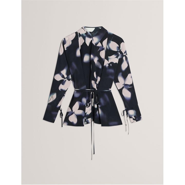 Ted Baker Women's Blue Ted Ls Print Shirt Ld61