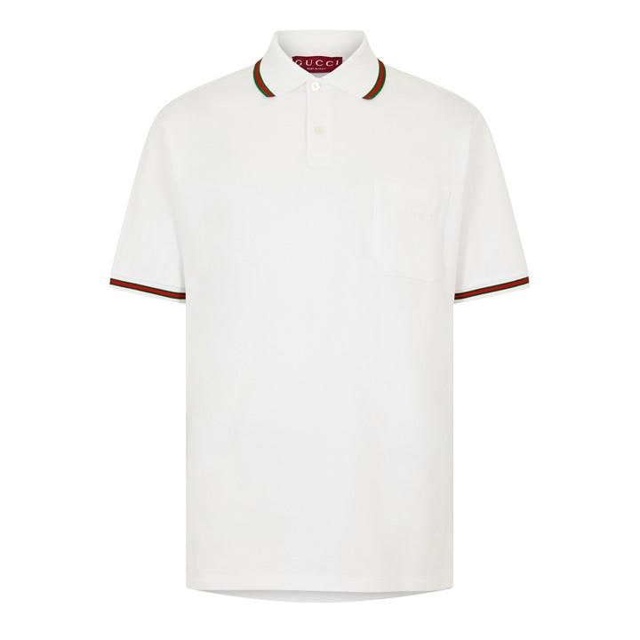 Gucci Men's White Short Sleeve Polo Shirt - XL