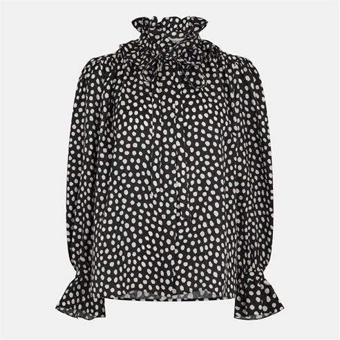 CHLOE - Women's Polka Long Sleeve Blouse