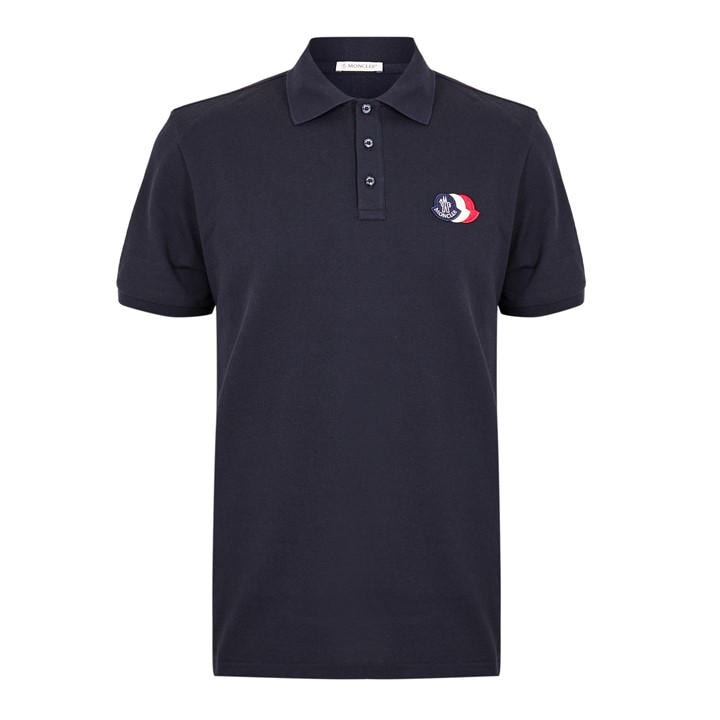 Moncler Men's Blue Short Sleeve Polo Shirt