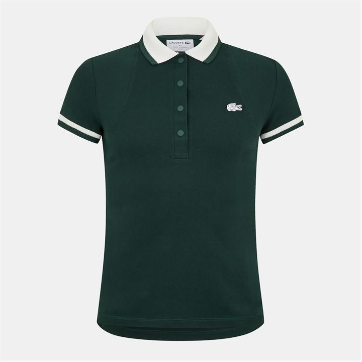 Lacoste Men's Green Short Sleeve Polo Shirt - XS