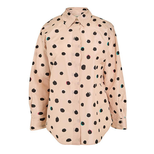 FENDI - Women's Polka Long Sleeve Blouse