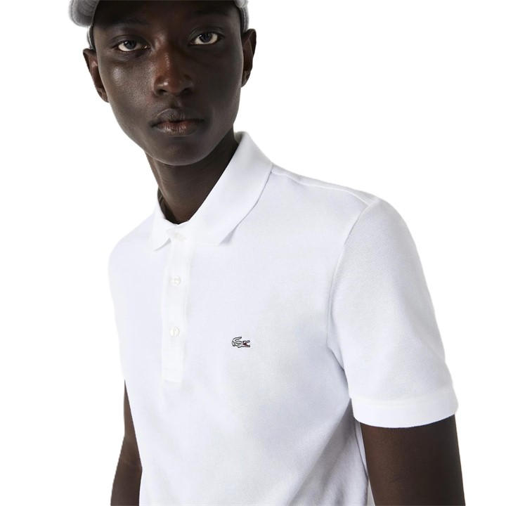 Lacoste Men's White Short-Sleeve Polo Shirt - XS