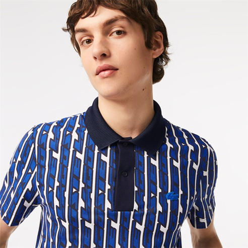 Lacoste - Men's Printed Short-Sleeve Polo Shirt