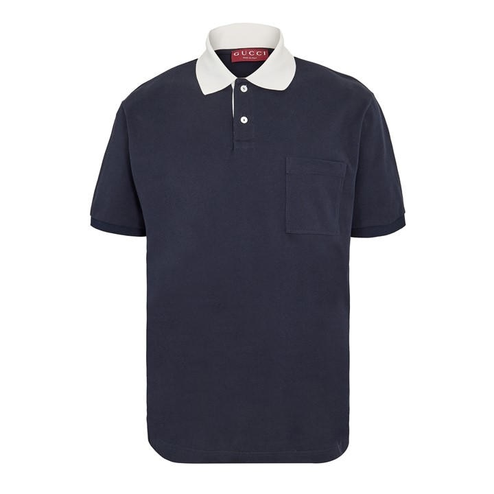 Gucci Men's Blue Short Sleeve Polo Shirt - XL