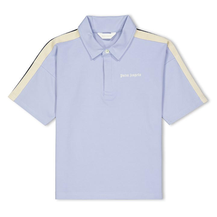 Palm Angels Boys Blue Palm Logo Polo Jn61