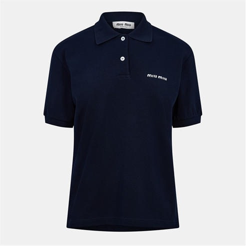 MIU MIU - Women's Piquet Short Sleeve Polo Shirt