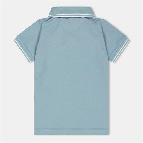 STONE ISLAND - Boys' Logo Cotton Tipped Polo Shirt