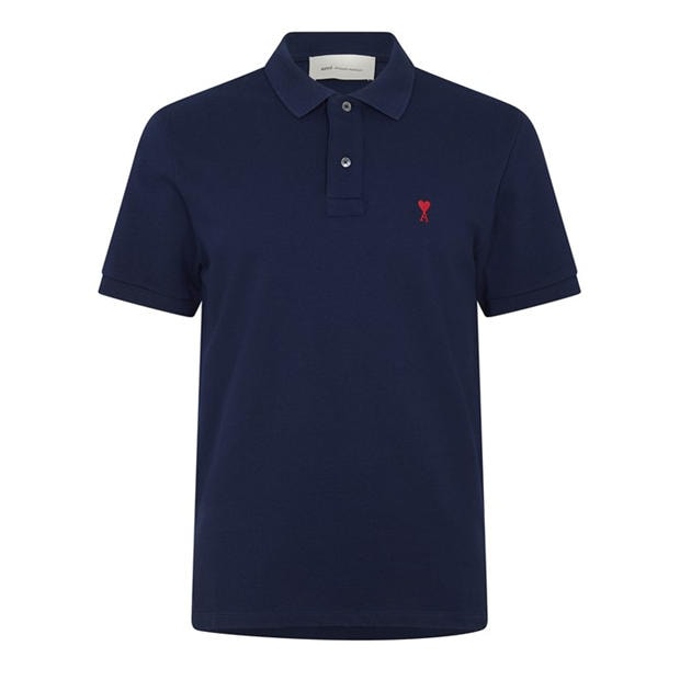 Black - AMI PARIS - De Coeur Polo Shirt