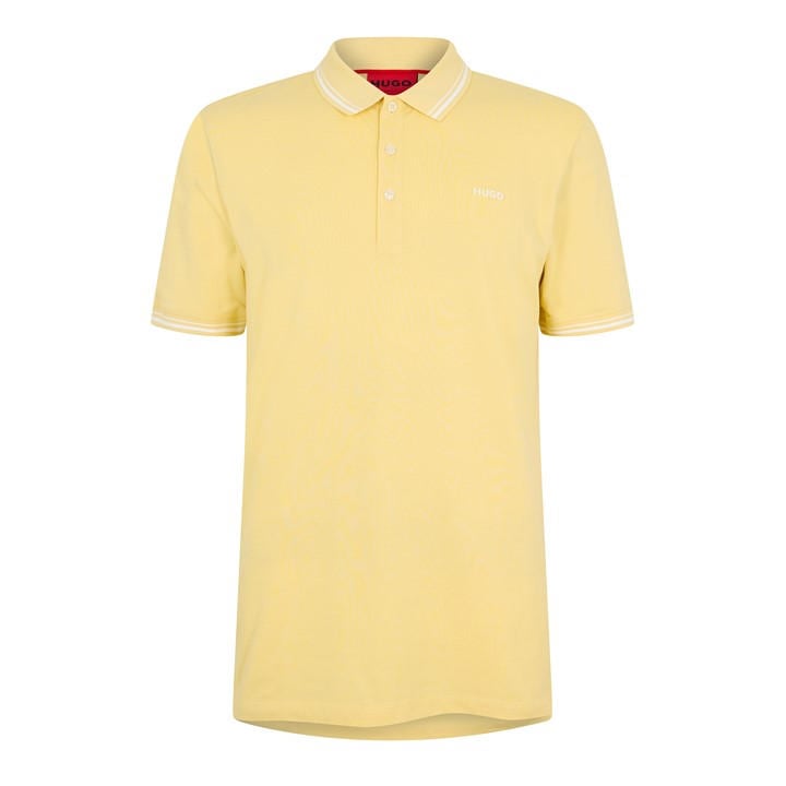 Hugo Men's Yellow Short Sleeve Polo Shirt - XL