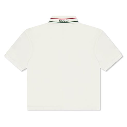 GUCCI - Kids' Logo Cotton Short-Sleeve Oversized-Fit Polo Shirt
